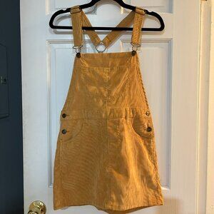 Yellow Corduroy Overall Dress size S